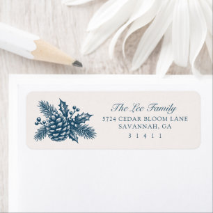 Vintage Pinecone Holiday - Teal