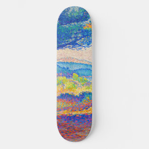 Vintage Pines Along the Shore (1896) painting Skateboard
