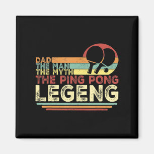 Vintage Ping Pong Dad  Ping Pong Playing Tee Fathe Magnet