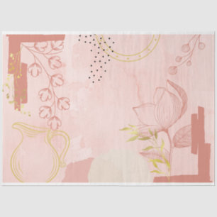 Vintage Pink and Gold Junk Series Design 9 Tissue Paper
