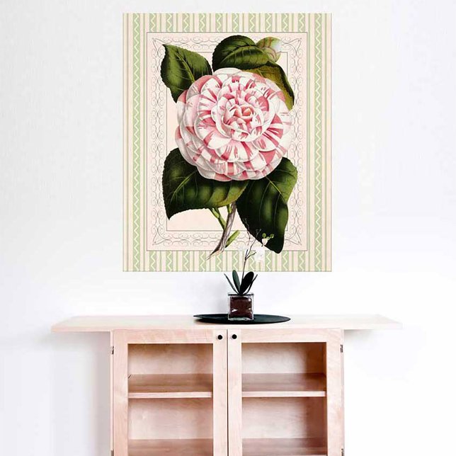 Vintage Pink and White Camellia Shabby Elegance Poster (Creator Uploaded)