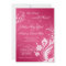 Vintage Pink and White Floral Wedding Invitation