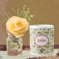 Vintage Pink and White Magnolias Personalised
