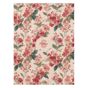 Vintage Pink Azalea Floral Pattern – Classic Tablecloth
