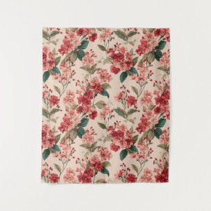 Vintage Pink Azalea Floral Pattern – Classic Tapestry