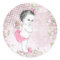 Vintage Pink Baby Shower Stickers
