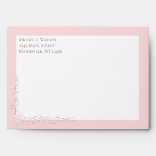 Vintage Pink Birth Announcement Girl Envelopes