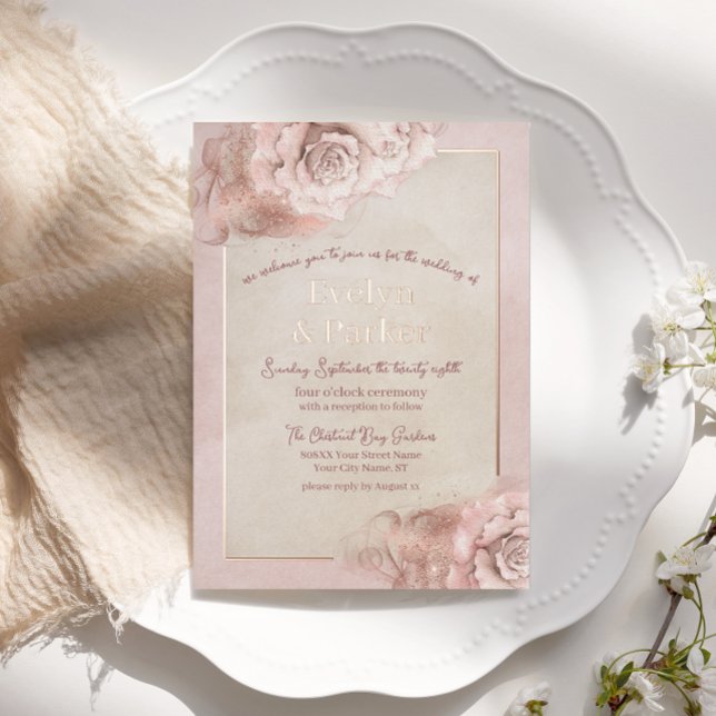 Vintage Pink & Blush Roses with Rose Gold Wedding (Creator Uploaded)