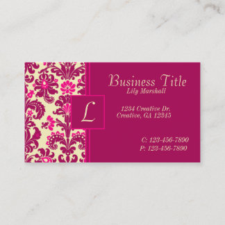 Vintage Pink Business Card