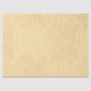 Vintage Pink Buttery White Antique Damask Tissue Paper
