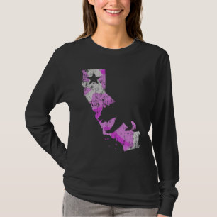 Vintage Pink Camouflage California State Bear T-Shirt