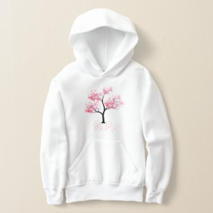 Vintage Pink Cherry Blossom Flower Dark Watercolor
