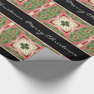 Vintage Pink Coordinate 1 Personal Text Wrapping Paper