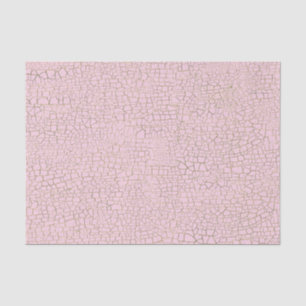 Vintage Pink Crackle Texture Decoupage Tissue Paper