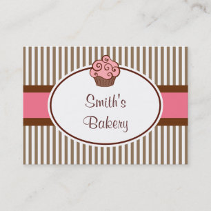 Vintage Pink Cupcake Business Card