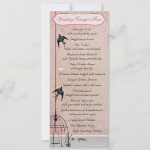 Vintage Pink Damask Bird Cage Save the Date Invitation