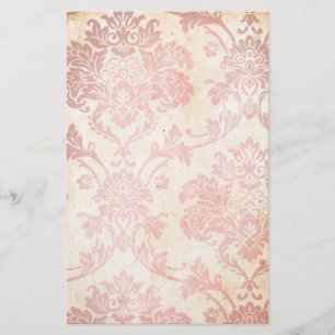 Vintage Pink Damask Stationery