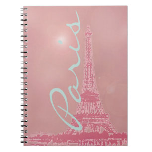 Vintage Pink Eiffel Tower Notebook