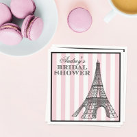 Vintage Pink Eiffel Tower Paris Bridal Shower