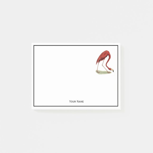 Vintage Pink Flamingo #1 Post-it Notes (Front)