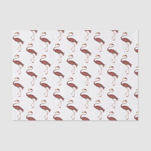 Vintage Pink Flamingo #2 Tissue Paper (Front)
