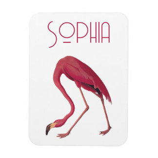 Vintage Pink Flamingo Magnet