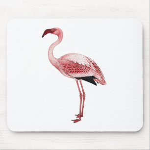 Vintage Pink Flamingo Painting Mouse Mat