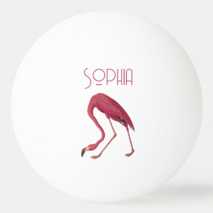Vintage Pink Flamingo Ping Pong Ball