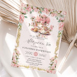 Vintage Pink Floral Afternoon Tea Party Birthday Invitation<br><div class="desc">Celebrate in style with this vintage blush pink floral afternoon tea party birthday invitation. Adorned with elegant watercolor roses and classic script fonts, this charming invite is perfect for a garden party, high tea, or sophisticated birthday celebration. Easily personalise with your event details to create a timeless and feminine invitation...</div>
