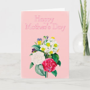 Vintage Pink Floral Bouquest Happy Mother's Day Card