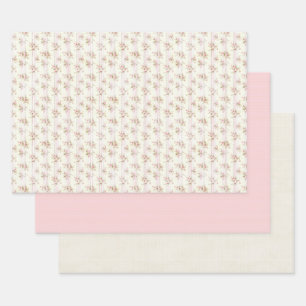 Vintage Pink Floral Coquette Wrapping Paper