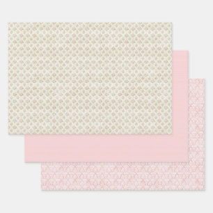Vintage Pink Floral Coquette Wrapping Paper