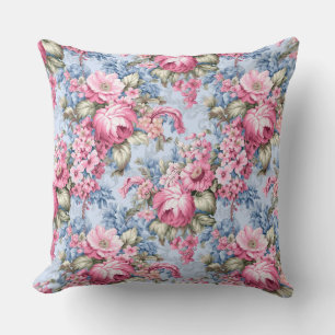 Vintage Pink Floral  Cushion