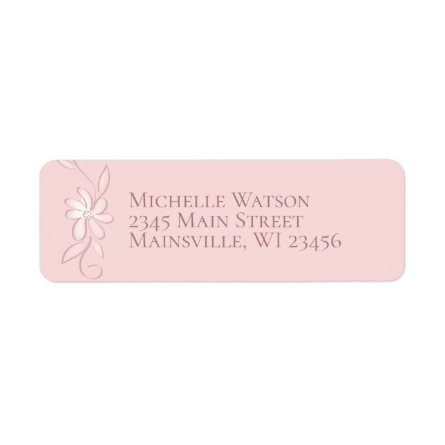 Vintage Pink Floral Girl Label (Front)