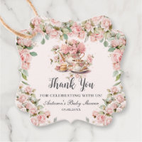 Vintage Pink Floral High Tea Party Baby Shower 