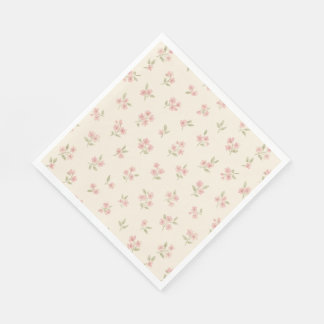 Vintage Pink Floral Napkins