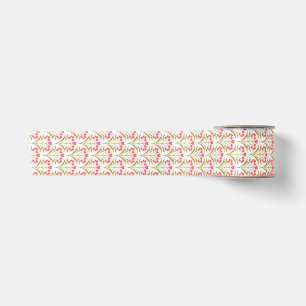 Vintage Pink Floral Seamless Pattern Shabby Chic Satin Ribbon