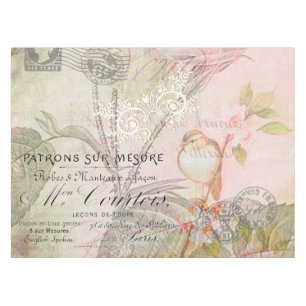 vintage pink floral tablecloth