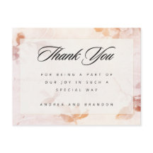Vintage Pink Floral Thank You
