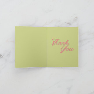 Vintage Pink Floral Thank You Tulip Card