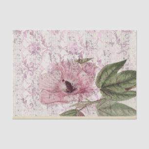 Vintage Pink Floral  Tissue Paper
