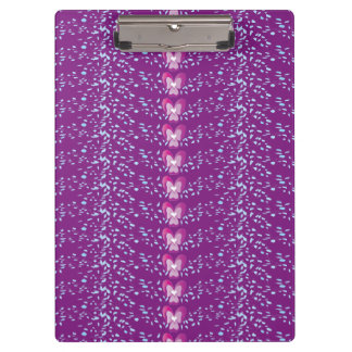Vintage Pink Floral Violets wallpaper pattern Clipboard