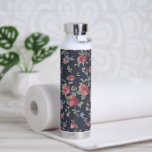 Vintage Pink Flower Pattern and Polka Dot Water Bottle<br><div class="desc">Pretty vintage floral and dotty pattern.</div>