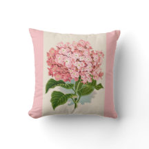 Vintage Pink Flower Reversible Pillow