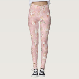 VINTAGE PINK FLOWERS LEGGINGS