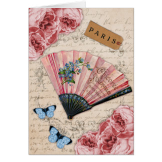 Vintage Pink French Fan