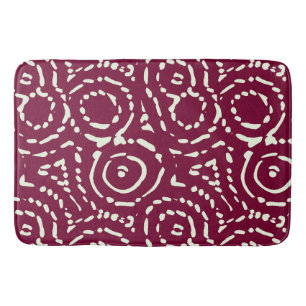 Vintage Pink Geometric Abstract Bath Mat