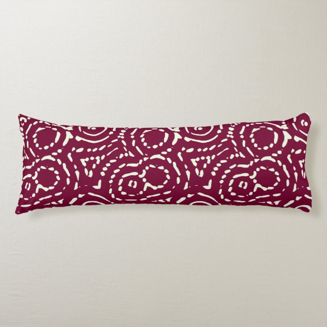 Vintage Pink Geometric Abstract Body Cushion (Front)