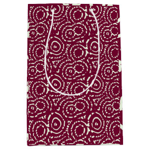 Vintage Pink Geometric Abstract  Medium Gift Bag