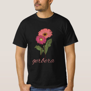 vintage pink gerbera for flowers lover T-Shirt